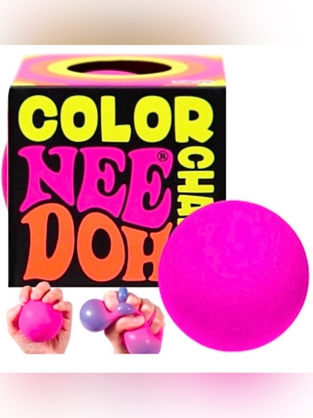 NeeDoh Color-Changing Sensory Ball‎ - Pink NEW IN BOX 💯 FAST SHIPPING